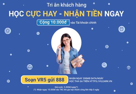 "Học cực hay - Nhận tiền ngay" với ưu đãi Vilearn dành cho KH VinaPhone